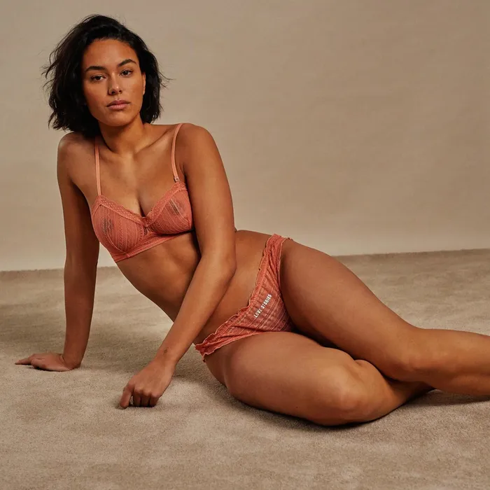 Women Cup A To D Love Stories Janis Bralette Orange