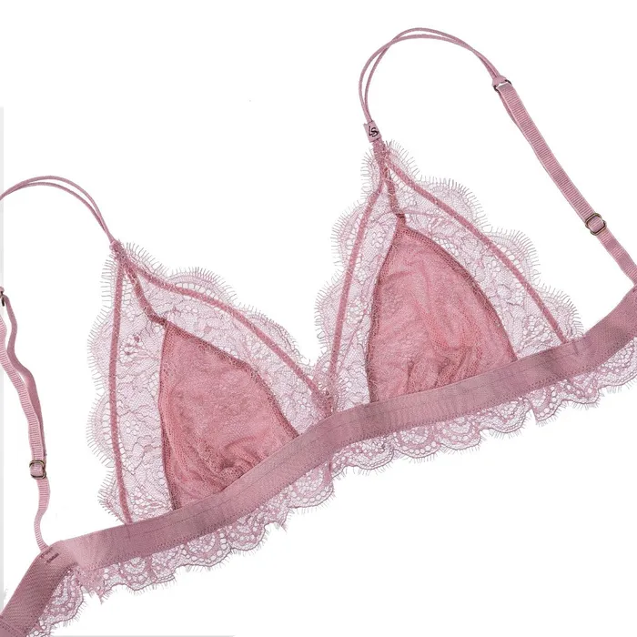 Women Cup A To D Love Stories Love Lacy Bralette Mauve Pink