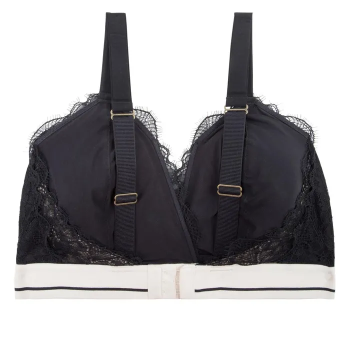 Women Cup E To F Love Stories Darling Lace Bralette Black