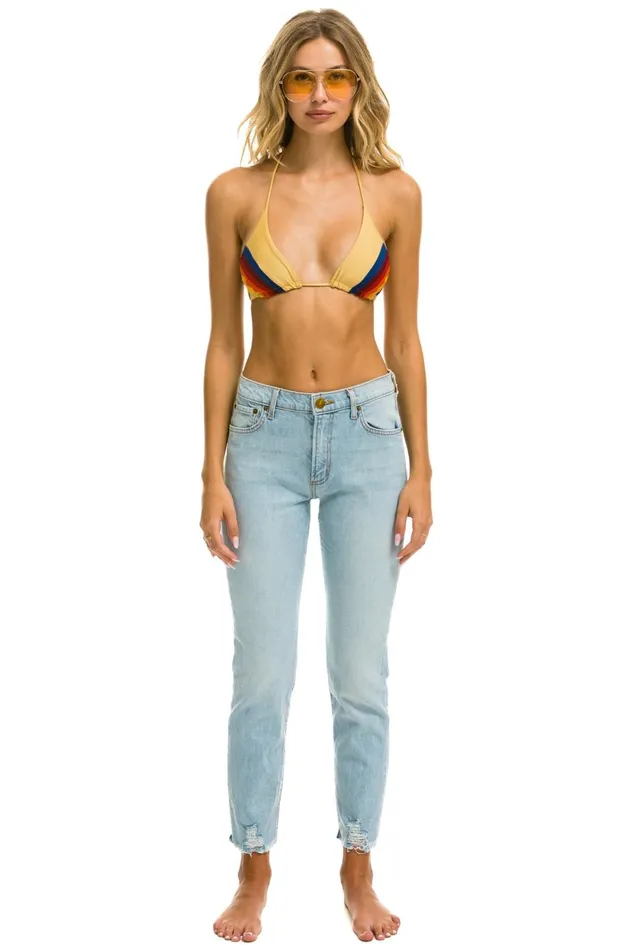 Women Denim Aviator Nation MID RISE SLIM SURFER JEAN 8211 SUPER LIGHT