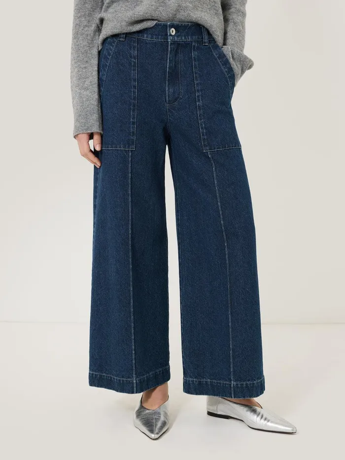 Women Denim Sailor Trouser Indigo Jigsaw Trousers
