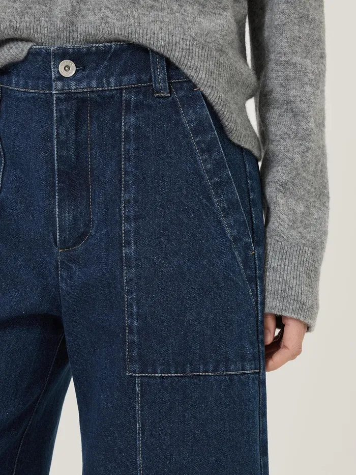 Women Denim Sailor Trouser Indigo Jigsaw Trousers