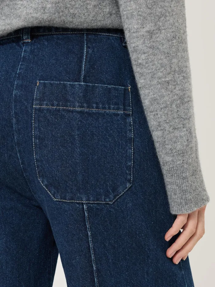 Women Denim Sailor Trouser Indigo Jigsaw Trousers