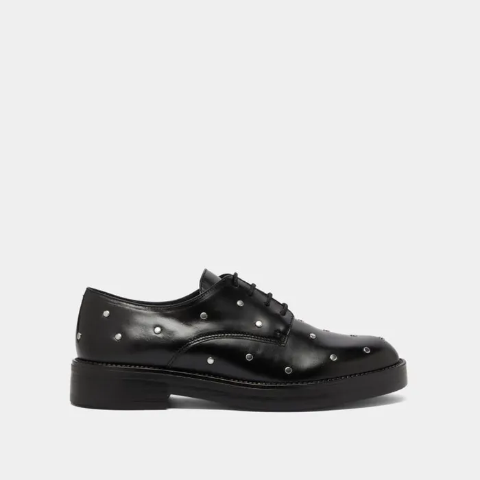 Women Derbies With Silver Details Black JONAK Derbies Oxfords