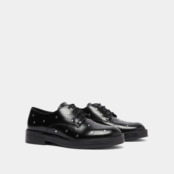 Women Derbies With Silver Details Black JONAK Derbies Oxfords