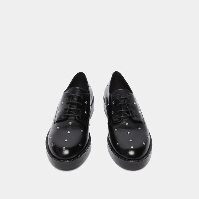 Women Derbies With Silver Details Black JONAK Derbies Oxfords