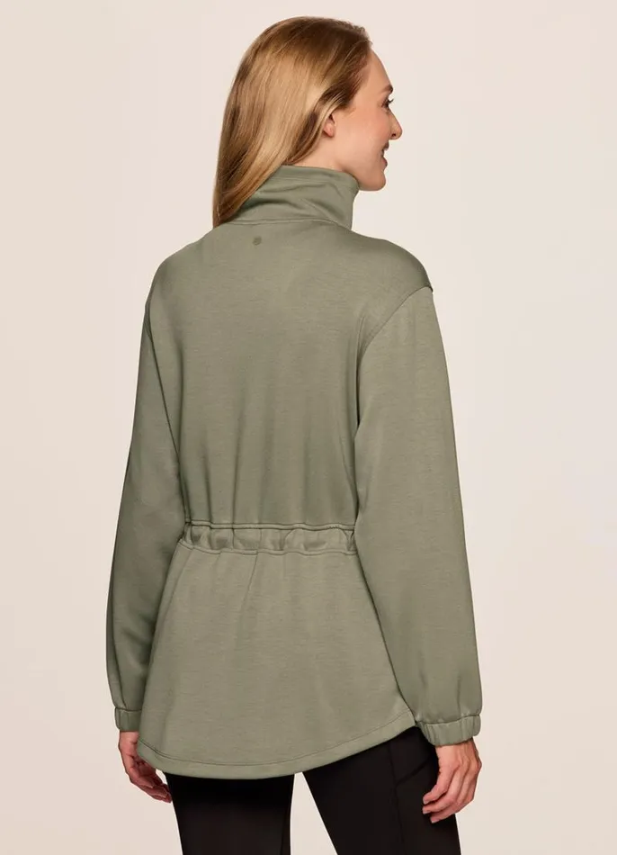 Women Downtown Scuba Anorak Jacket Olive RBX Active Long Sleeve