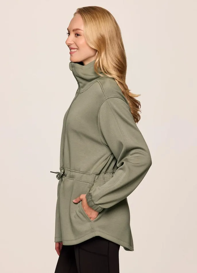 Women Downtown Scuba Anorak Jacket Olive RBX Active Long Sleeve