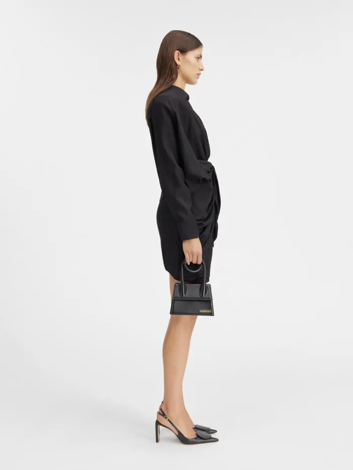 Women Dresses and Skirts JACQUEMUS The Bahia Dress Black Women Dresses and Skirts JACQUEMUS The Bahia Dress Black