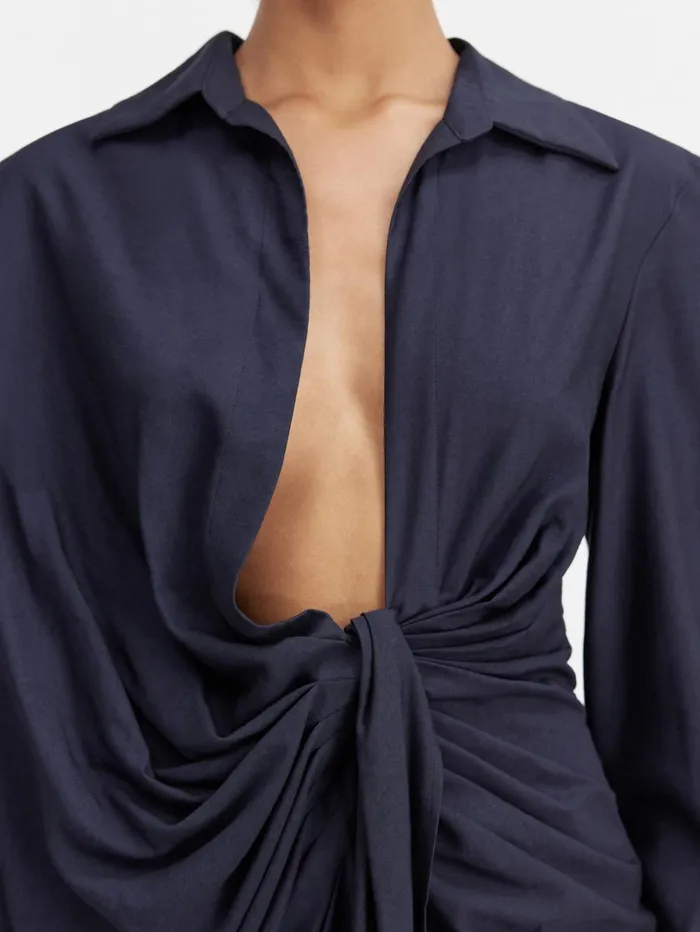 Women Dresses and Skirts JACQUEMUS The Bahia Dress Dark Navy