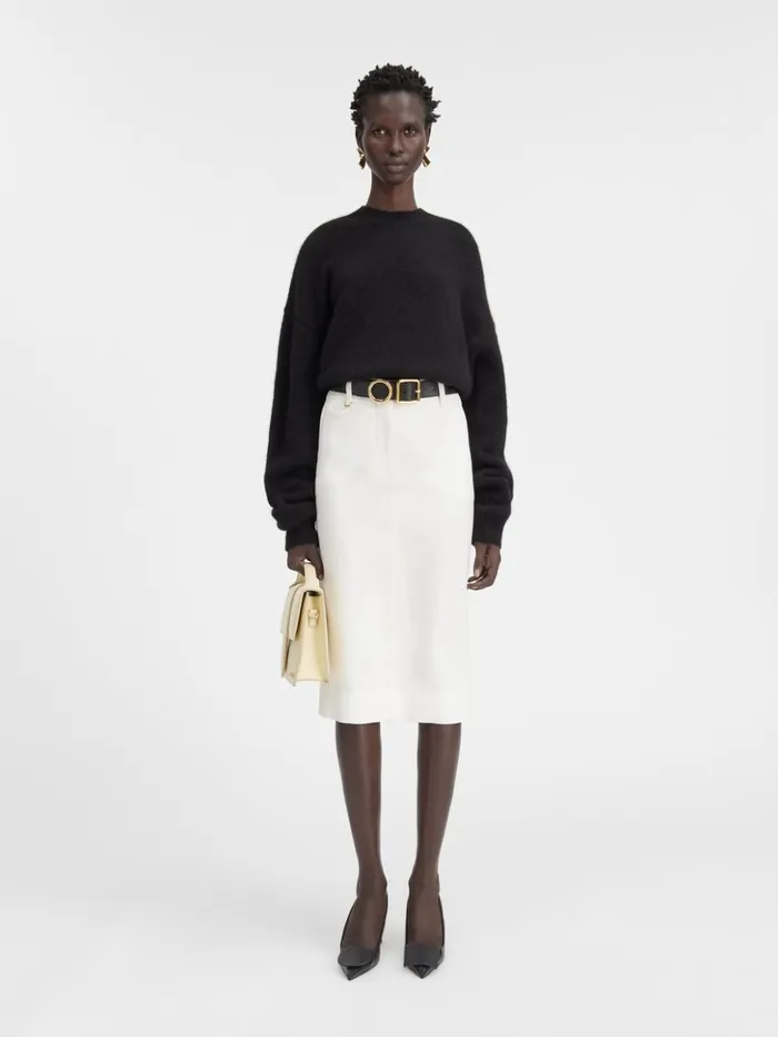 Women Dresses and Skirts JACQUEMUS The Bari Midi Skirt White