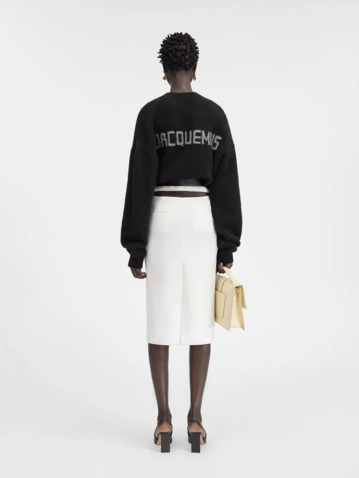 Women Dresses and Skirts JACQUEMUS The Bari Midi Skirt White Women Dresses and Skirts JACQUEMUS The Bari Midi Skirt White