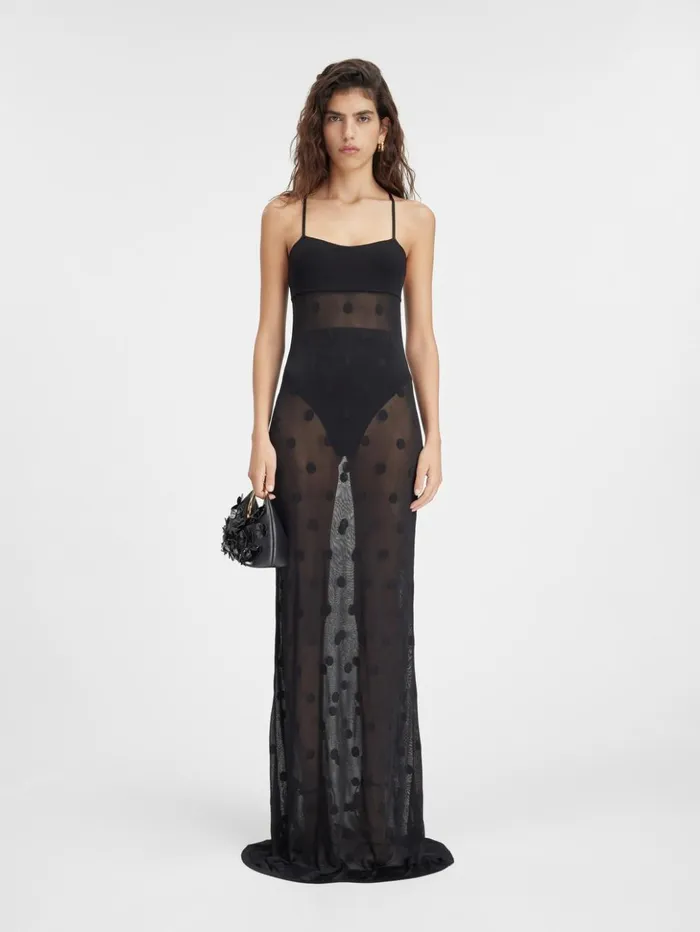 Women Dresses and Skirts JACQUEMUS The Puntini Knit Dress Black