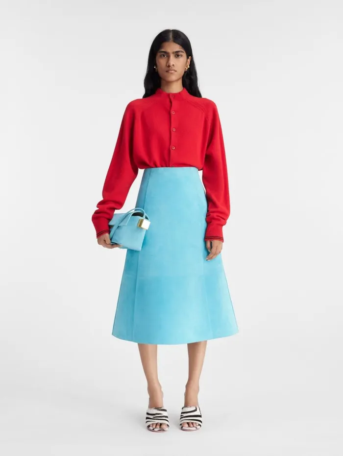 Women Dresses and Skirts JACQUEMUS The Spezia Skirt Turquoise