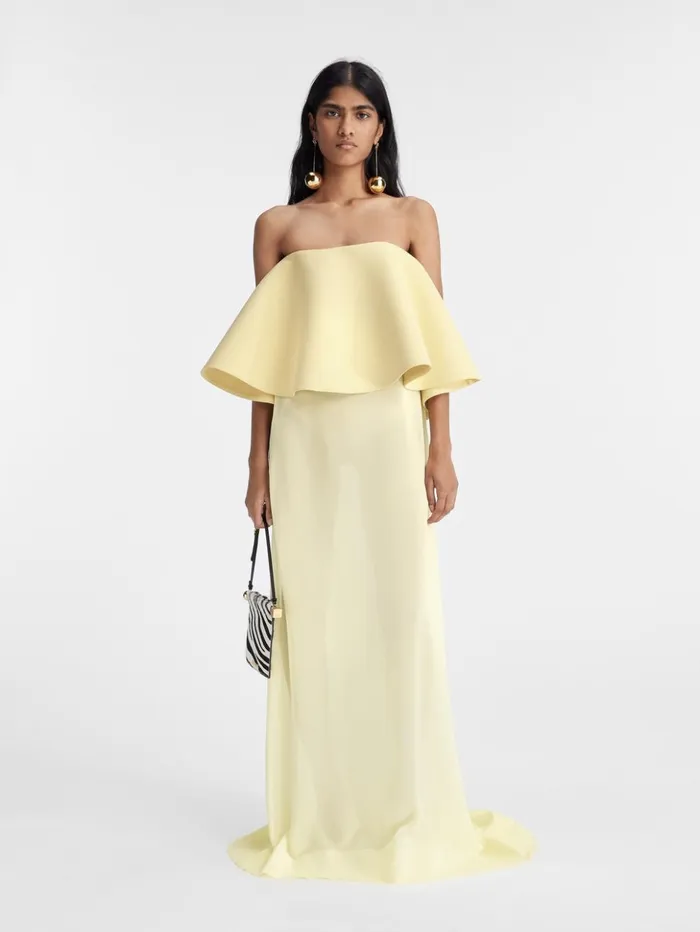 Women Dresses and Skirts JACQUEMUS The Vela Dress Pale Yellow 2