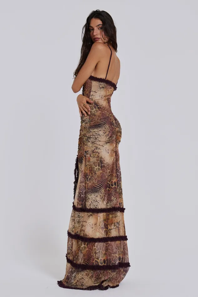 Women Dresses Jaded London Shop Fatale Maxi Dress in Sunrose