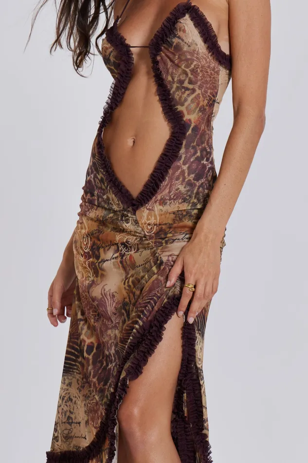 Women Dresses Jaded London Shop Fatale Maxi Dress in Sunrose