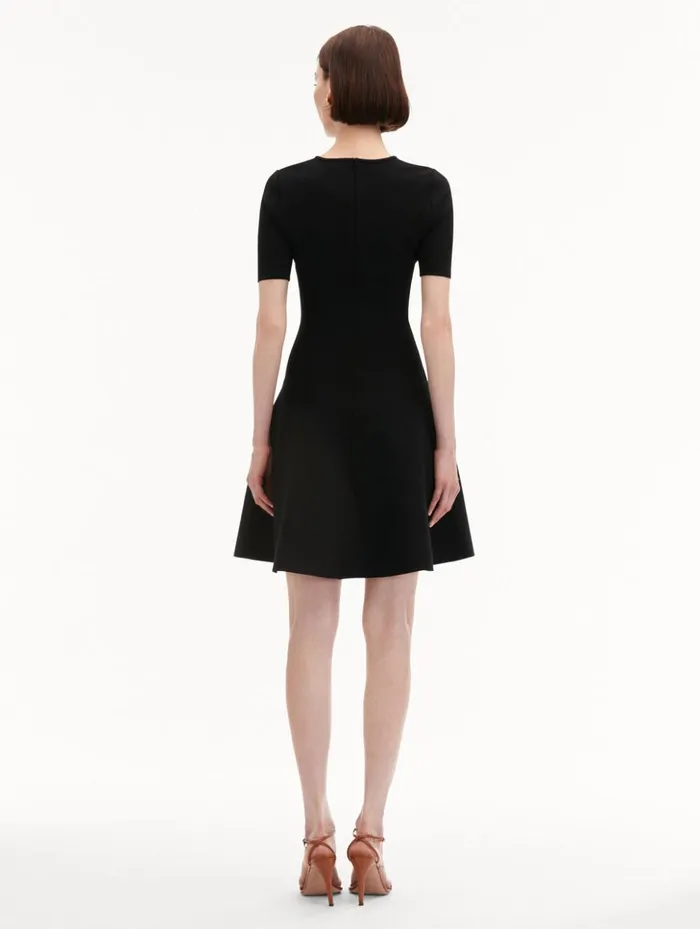 Women Dresses Oscar De La Renta Orchid Threadwork Jacquard Dress Black Multi
