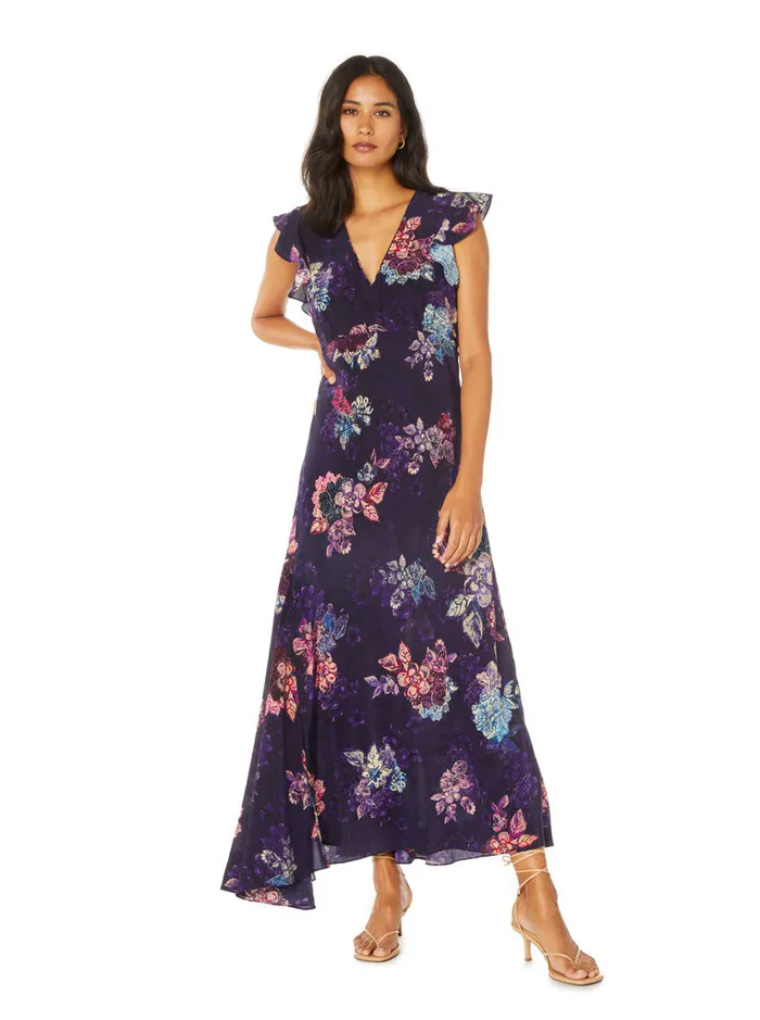 Women Dresses Robert Graham LEIGHTON DRESS Dark Purple