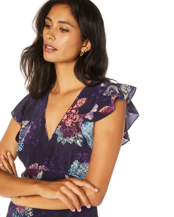 Women Dresses Robert Graham LEIGHTON DRESS Dark Purple