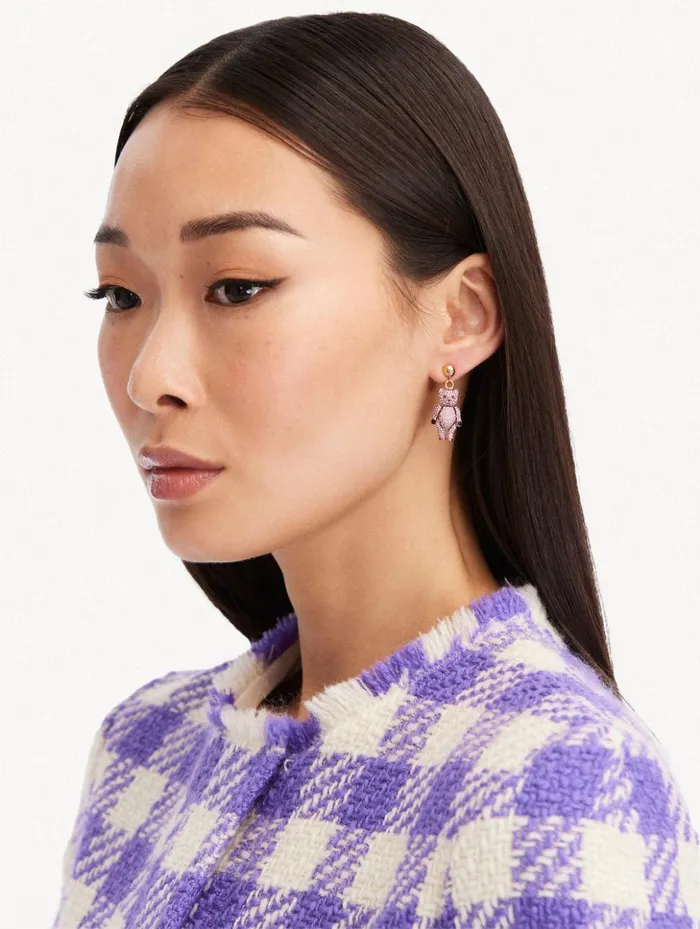 Women Earrings Oscar De La Renta Baby Bear Crystal Earrings Fuchsia Women Earrings Oscar De La Renta Baby Bear Crystal Earrings Fuchsia