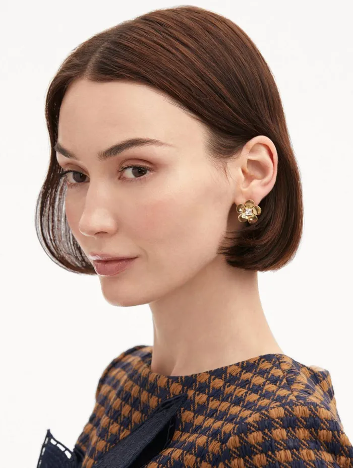 Women Earrings Oscar De La Renta Flower Stud Earrings Gold Women Earrings Oscar De La Renta Flower Stud Earrings Gold