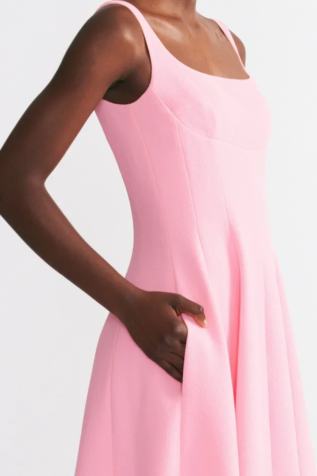 Women Emilia Wickstead Asia Dress In Pink Double Crepe Dresses