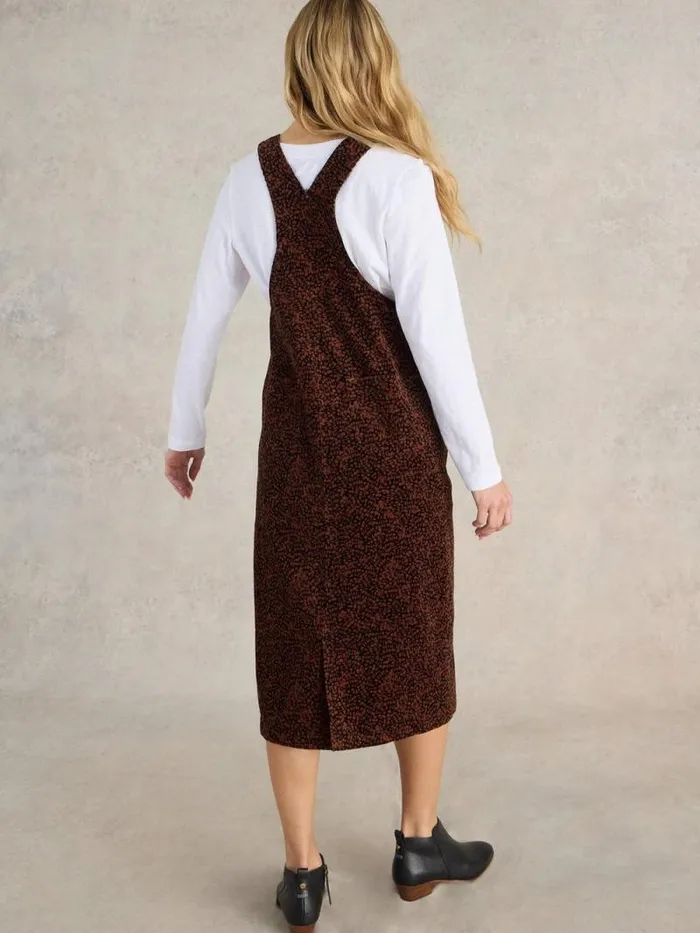 Women Emmie Organic Cord Pinafore Black Print White Stuff Dresses Women Emmie Organic Cord Pinafore Black Print White Stuff Dresses
