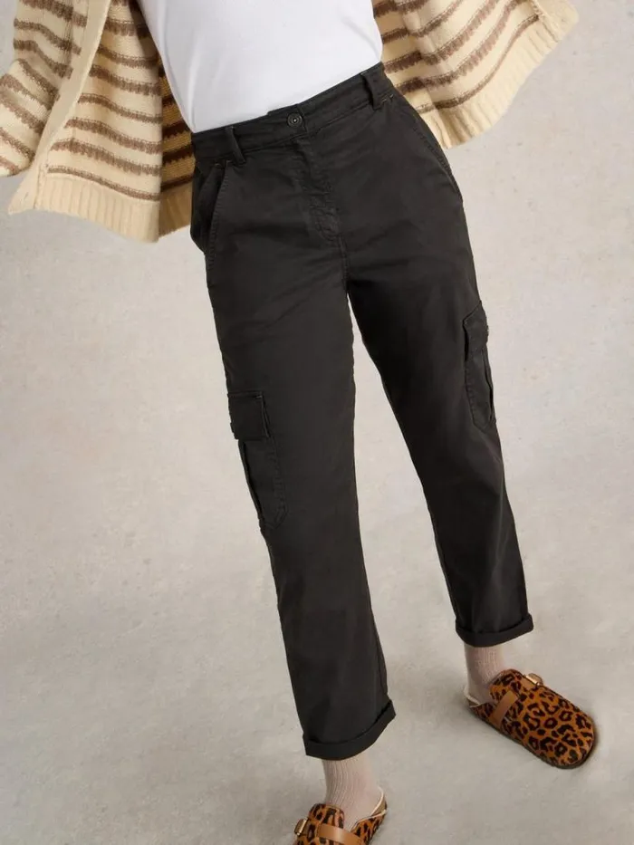 Women Everleigh Cargo Trouser Pure Black White Stuff Trousers Women Everleigh Cargo Trouser Pure Black White Stuff Trousers