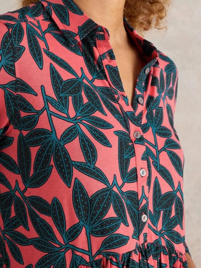 Women Everly Cotton Shirt Dress Red Print White Stuff Dresses