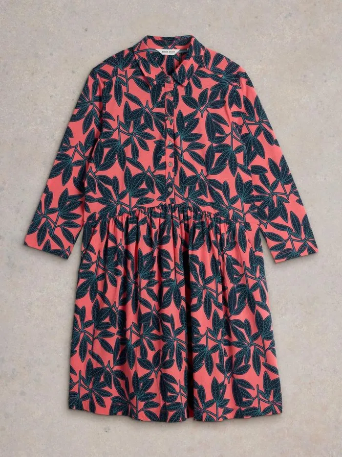 Women Everly Cotton Shirt Dress Red Print White Stuff Dresses