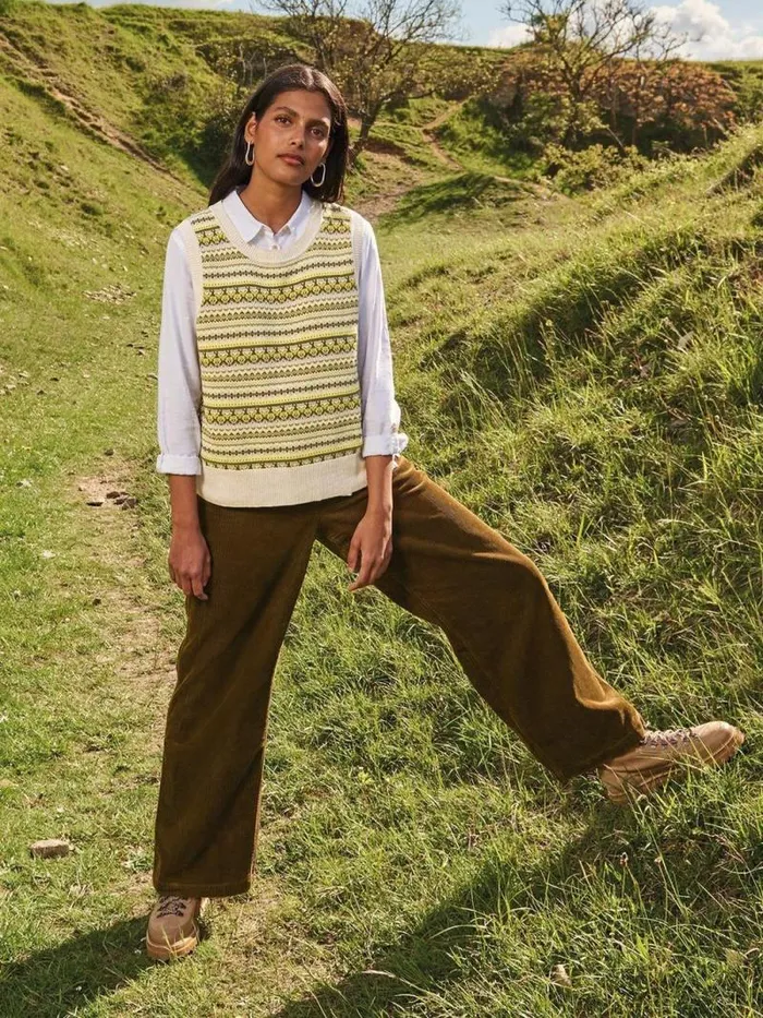 Women FAIRISLE STRIPE TANK Chartreuse Multi White Stuff Tops and Tees Women FAIRISLE STRIPE TANK Chartreuse Multi White Stuff Tops and Tees