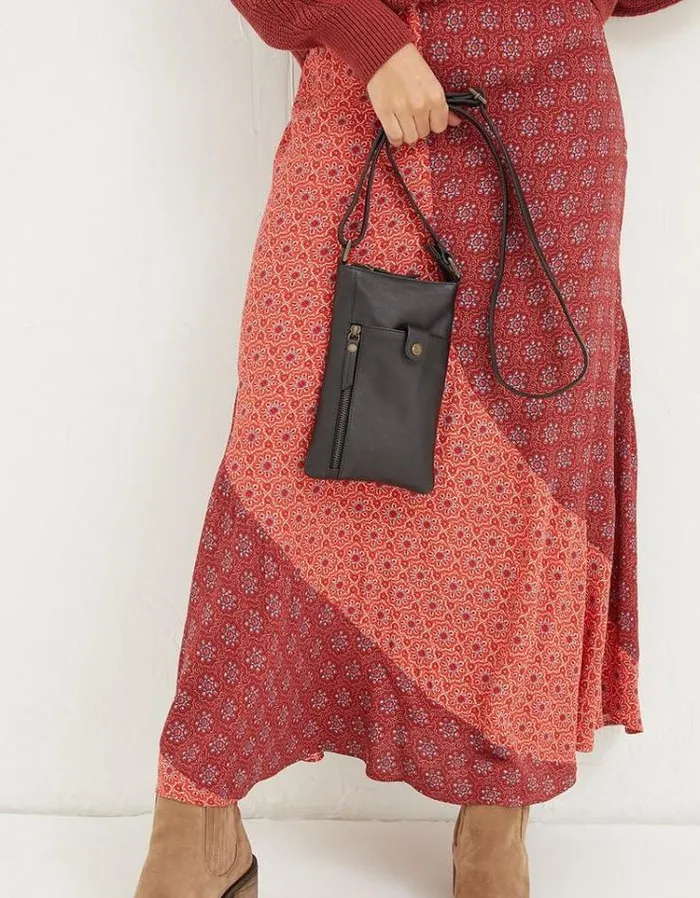 Women FatFace Bags and Wallets Essie Multi Zip Phone Bag Black