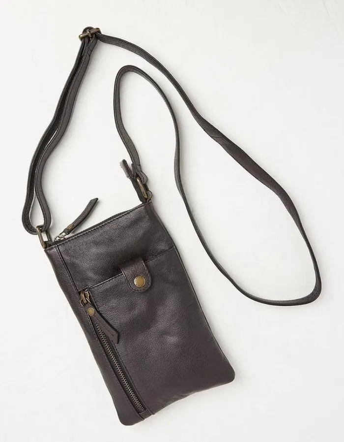 Women FatFace Bags and Wallets Essie Multi Zip Phone Bag Black