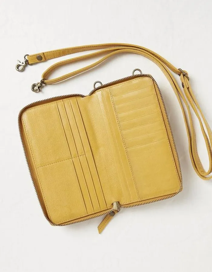 Women FatFace Festival Collection Louisa Purse Phone Bag Yellow