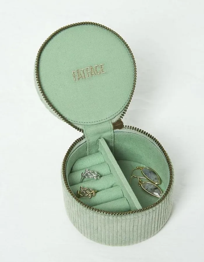 Women FatFace Jewelry Bee Travel Jewelry Box Light Green