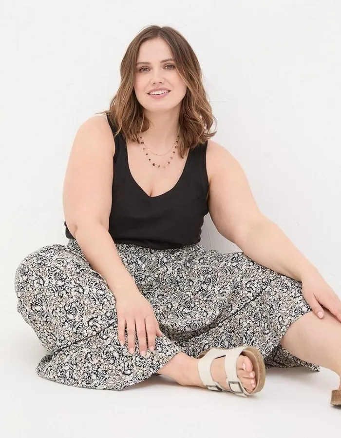 Women FatFace Skirts Lissy Inlay Floral Maxi Skirt Black