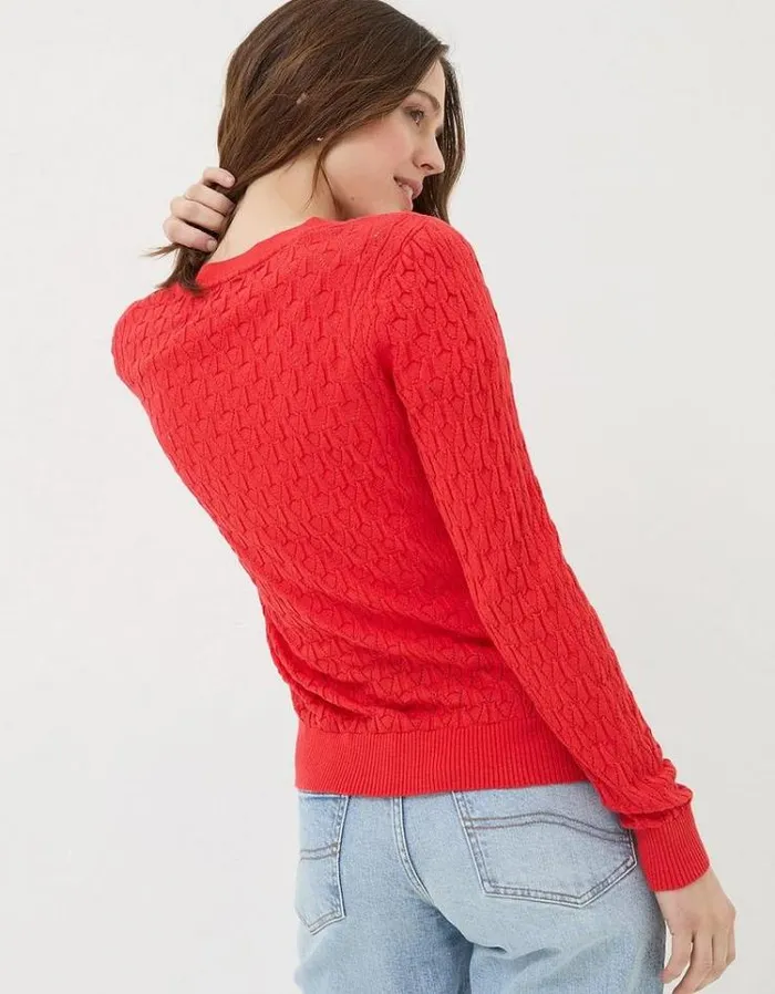 Women FatFace Sweaters and Cardigans Elissa Cardigan Red