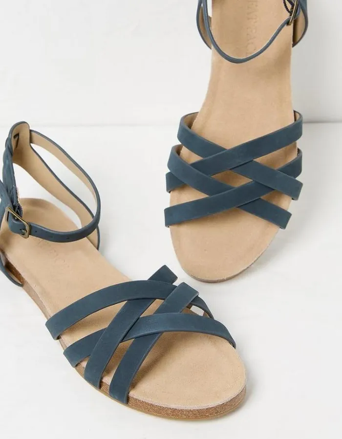 Women FatFace Vacation Shop Beth Sandals Navy