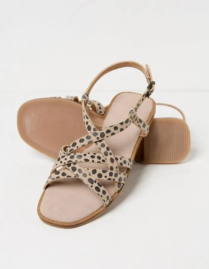 Women FatFace Vacation Shop Estelle Suede Strap Sandals Natural