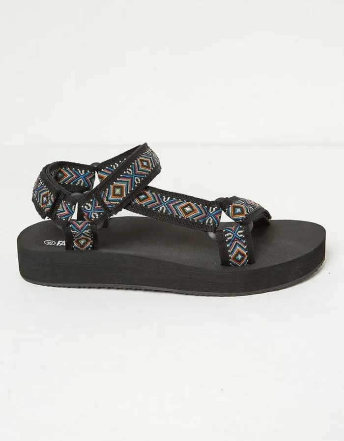 Women FatFace Vacation Shop Ettie Comfort Walking Sandal Washed Black
