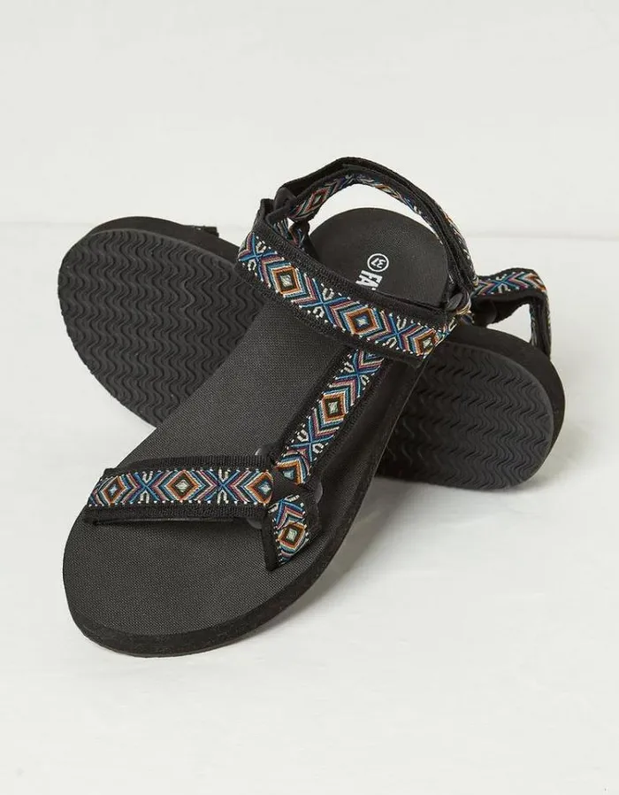 Women FatFace Vacation Shop Ettie Comfort Walking Sandal Washed Black