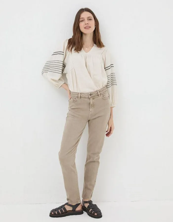 Women FatFace Women039s Sale Chesham Girlfriend Jeans Light Stone