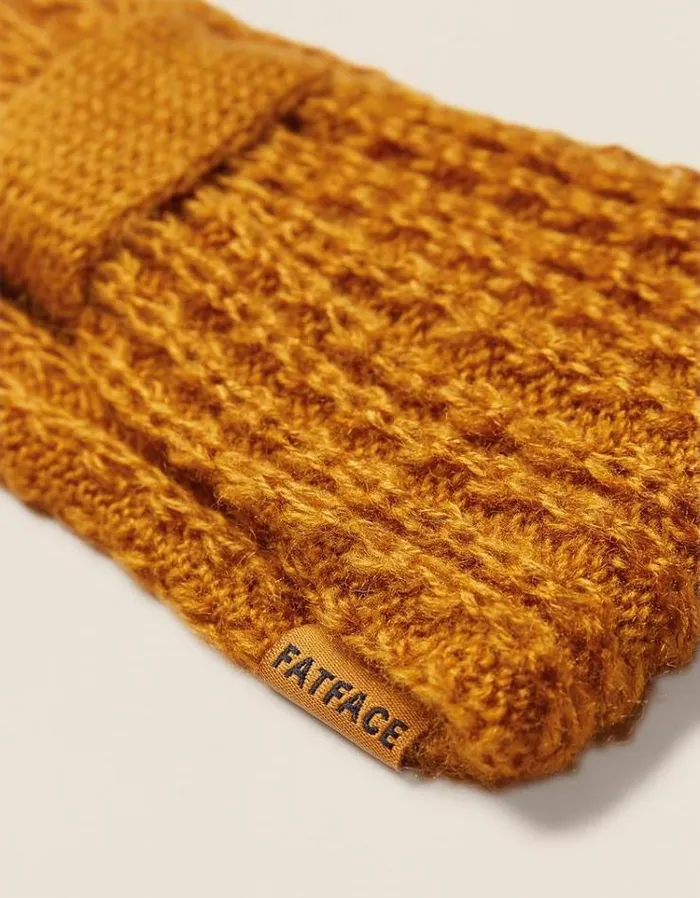 Women FatFace Women039s Sale Crochet Knitted Headband Mustard
