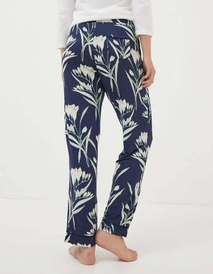 Women FatFace Women039s Sale Eva Spring Blooms Jersey Pyjama Bottoms Navy