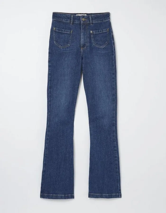 Women FatFace Women039s Sale Fly Flared Jeans Vintage Blue