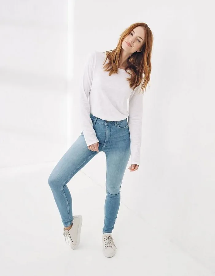 Women FatFace Women039s Sale Harlow High Waist Stretch Skinny Jeans Light Wash