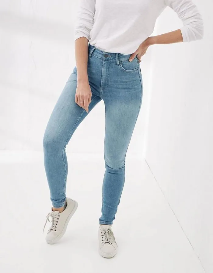 Women FatFace Women039s Sale Harlow High Waist Stretch Skinny Jeans Light Wash