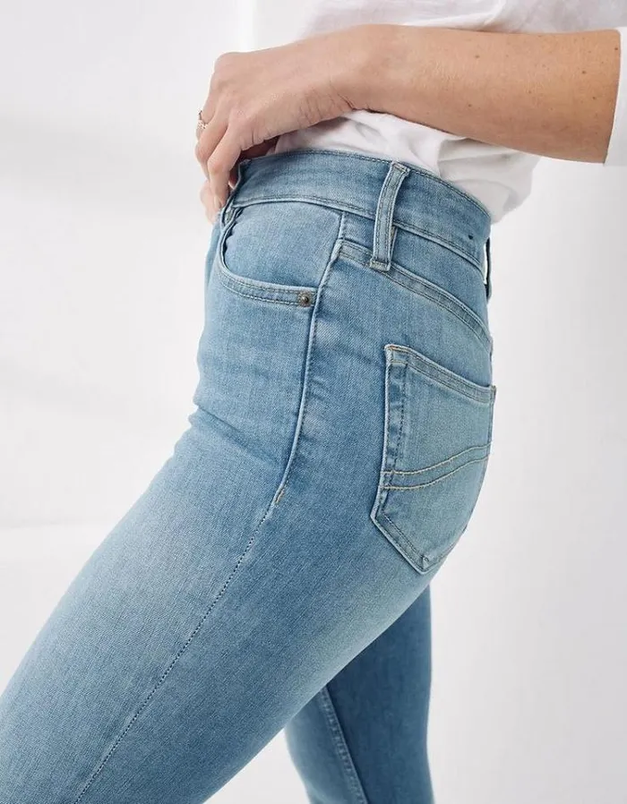 Women FatFace Women039s Sale Harlow High Waist Stretch Skinny Jeans Light Wash