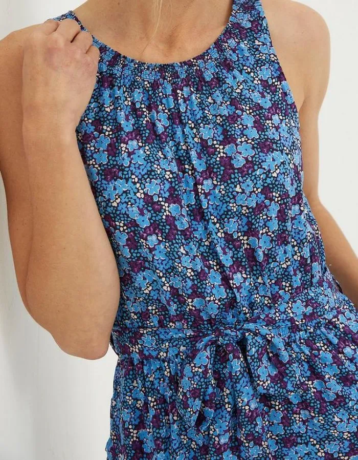 Women FatFace Women039s Sale Haylie Ink Floral Jumpsuit Dark Purple